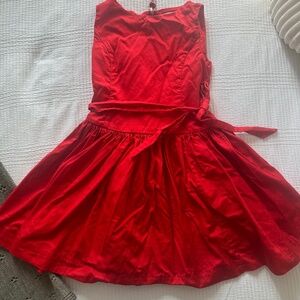 Girls Crewcut holiday red dress size 8